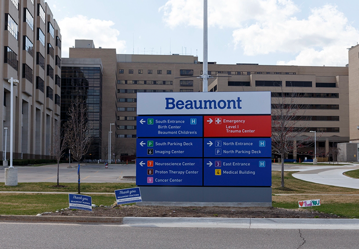 exterior of Beaumont Hospital