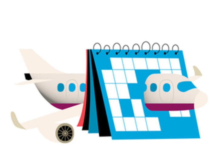 airplane and calendar